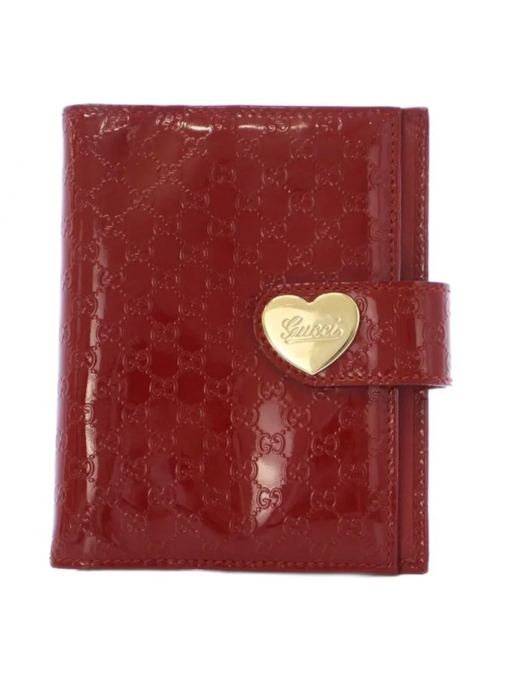 Gucci Guccissima Agenda Notebook Case Patent Leather